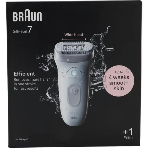 Braun Silk-épil 7 7-011 Wet & Dry, hvid/sølv