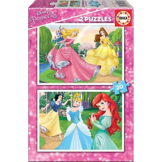 Educa Disney Prinsesse 2x20 Brikker Puslespil
