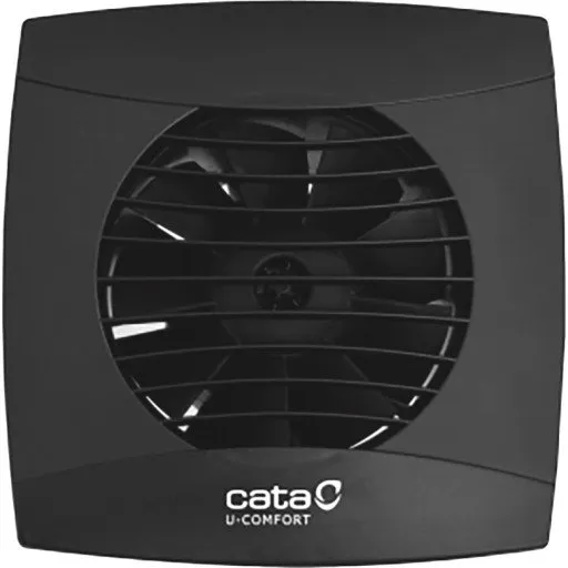 Cata UC-10 badventilator, 100 mm, sort, med hygrostat