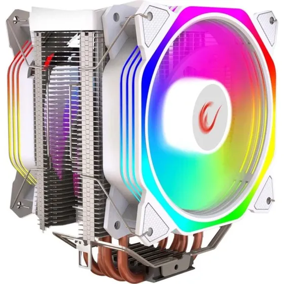 Rampage Octagon C60-WHITE Hvid CPU-køler, 2×120 mm ARGB, LGA1700/AM5