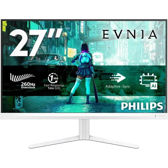 Philips Evnia 27M2N3201PL 27" Full HD 260 Hz Gaming-skærm, hvid