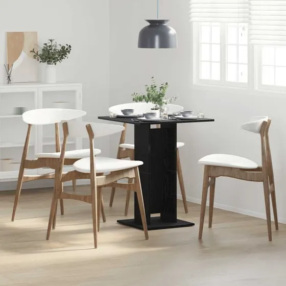 vidaXL bistrobord 60x60x75 cm sort egetræslook konstrueret træ