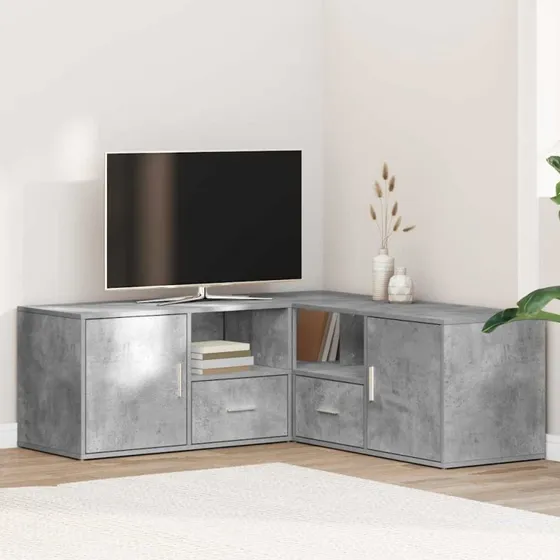 vidaXL Hjørneskab 200x40x45 cm Konstrueret Træ Betongrå