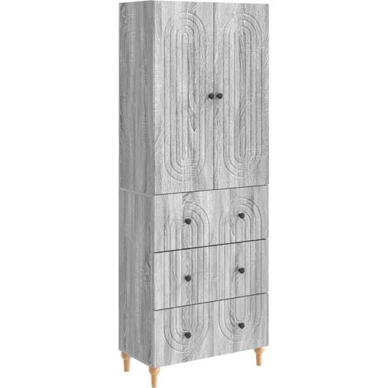 vidaXL Skab Sæt 2 pcs Grå Sonoma 66 x 34,5 x 90 cm Konstrueret Træ