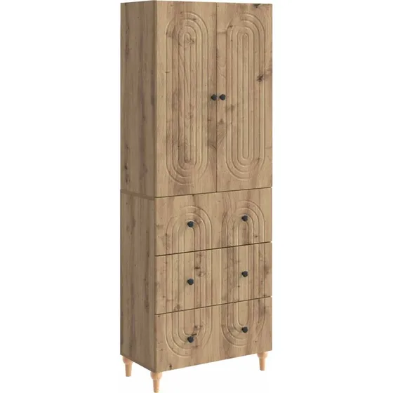 vidaXL Skab Sæt 2 dele 66 x 34,5 x 90 cm konstrueret træ