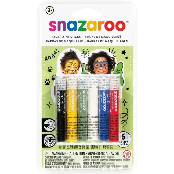 Snazaroo Nature farver - 6 stk. ansigtsmaling stifter