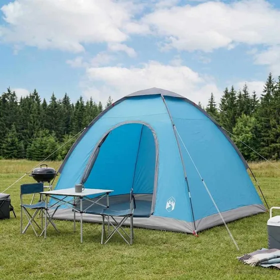 vidaXL Campingtelt med luftventil, blå, 190 x 140 x 105 cm