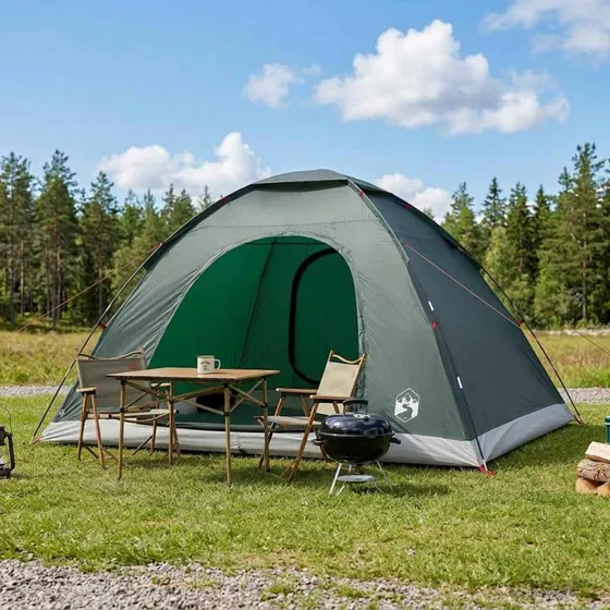 vidaXL Campingtelt med tag, Army Grøn 335 x 275 x 180 cm