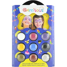 Grim Tout ansigtsmaling palette 9 farver – Enhjørning
