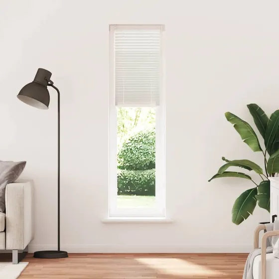 Hvid plisseret blind 40x200 cm – Justerbar top og bund