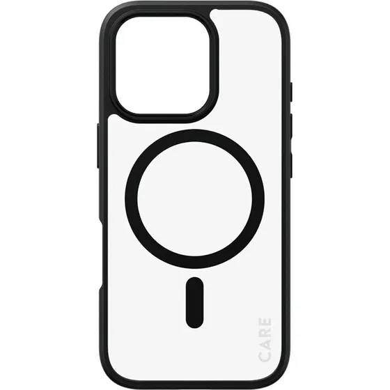 PanzerGlass CARE Flagship Urban Combat MagSafe iPhone 16 Pro, sort ramme, transparent
