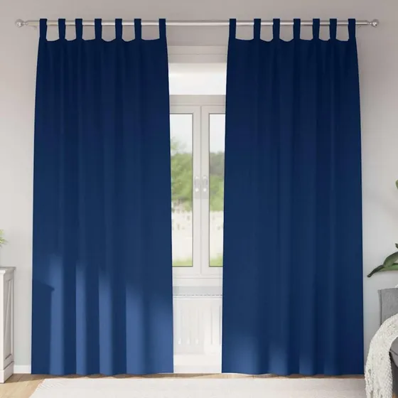 vidaXL Mørklægningsgardiner med Ring 260 x 140 cm, Mørk Blå