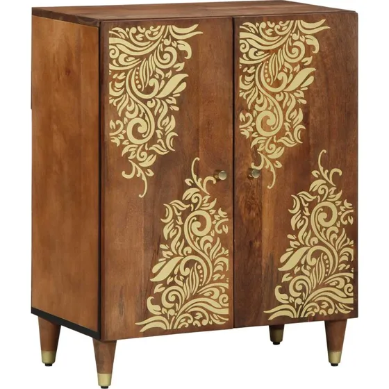 vidaXL Sideboard Brun 60 x 33 x 75 cm Massivt Mango-Træ