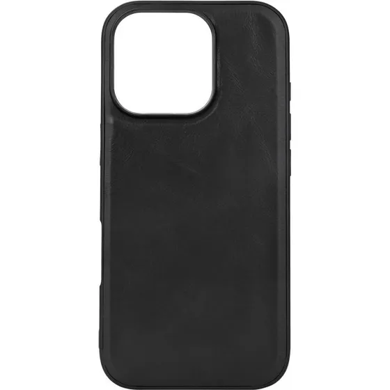 Buffalo Læder Backcover MagSeries Sort til iPhone 16 Pro
