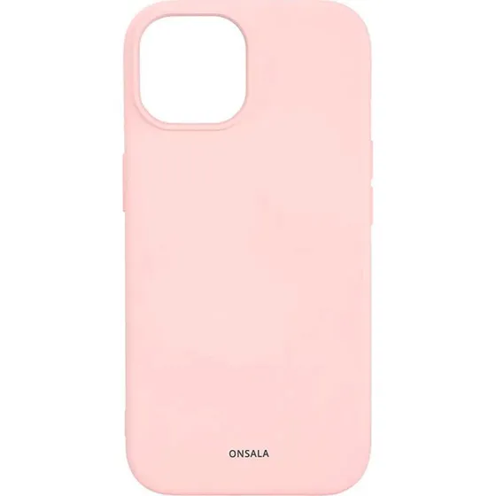 Onsala Sil Touch Recycled MagSeries iPhone 15 Cover, Chalk Pink