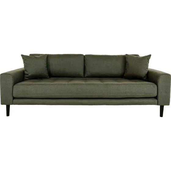 House Nordic Lido 3-pers. sofa, olivengrøn polyester, sort træben