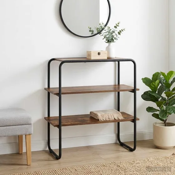 vidaXL Konsolbord Røget Eg 80 x 41 x 75 cm Konstrueret Træ