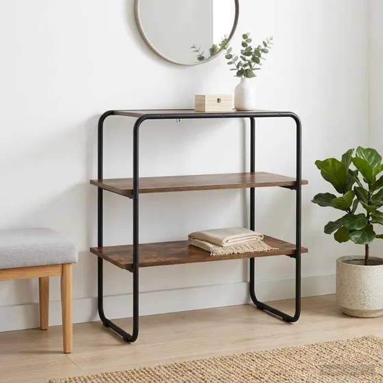 vidaXL Konsolbord Røget Eg 100 x 41 x 75 cm
