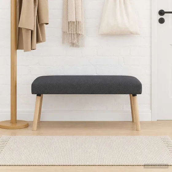 vidaXL bænk mørkegrå 110 x 40 x 46 cm bouclé