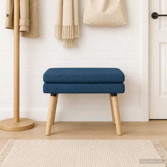 vidaXL Dobbeltlagret Bænk Blå 60x40x46 cm i Stof