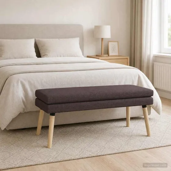 vidaXL Dobbeltlagret Bænk Mørk Brun 110x40x47 cm