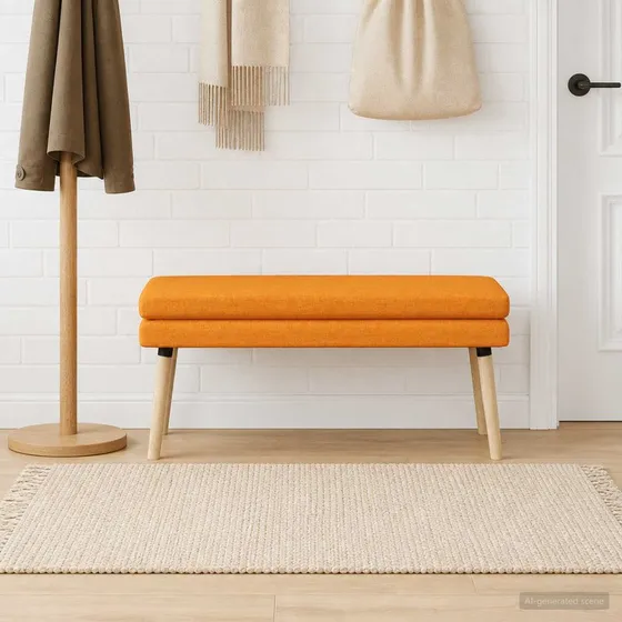 vidaXL Dobbeltlagret Bænk Mørk Gul 110 x 40 x 47 cm Stof