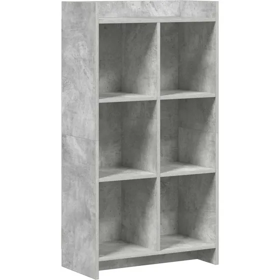 vidaXL Bogreol Beton Grå 59 x 30 x 111 cm Konstrueret Træ