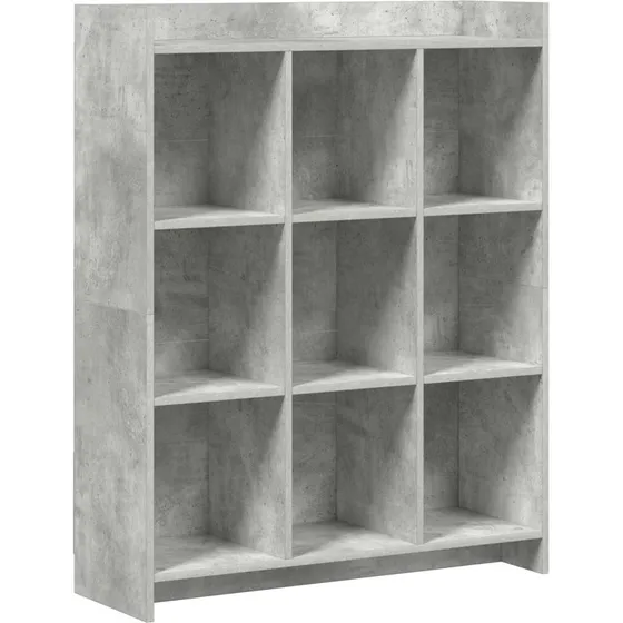 vidaXL Bogreol Beton Grå 87,5 x 30 x 111 cm Konstrueret Træ