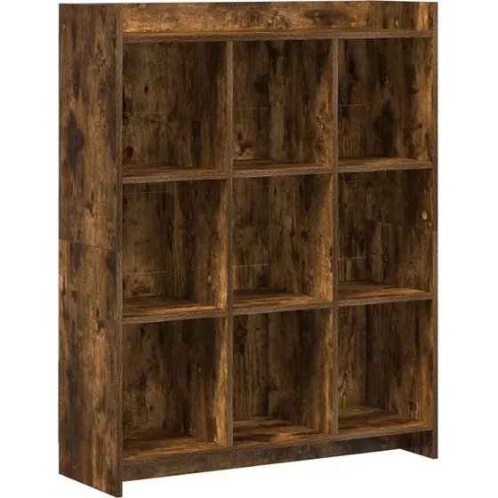 vidaXL Bogreol Røget Eg 87,5 x 30 x 111 cm Konstrueret Træ