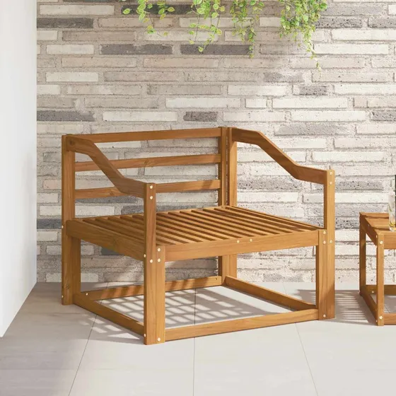 vidaXL Udendørs Mellem Sofa i Massivt Akacietræ, Naturfarvet