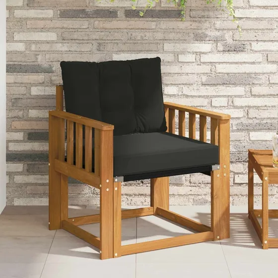 vidaXL 2 Stk Udendørs Sofa i Massivt Akacietræ, Naturfarvet