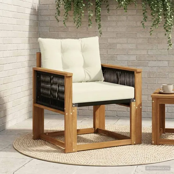 vidaXL Udendørs Mellem Sofa Akacietræ Naturfarvet