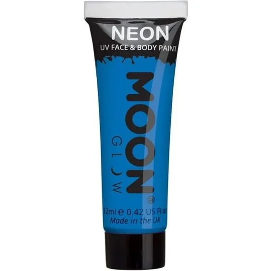 Moon UV ansigts- og kropsmaling 12 ml - Blå