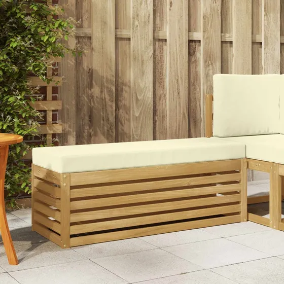 vidaXL Udendørs Sofagruppe Hvid/Creme 115 x 43 x 45 cm