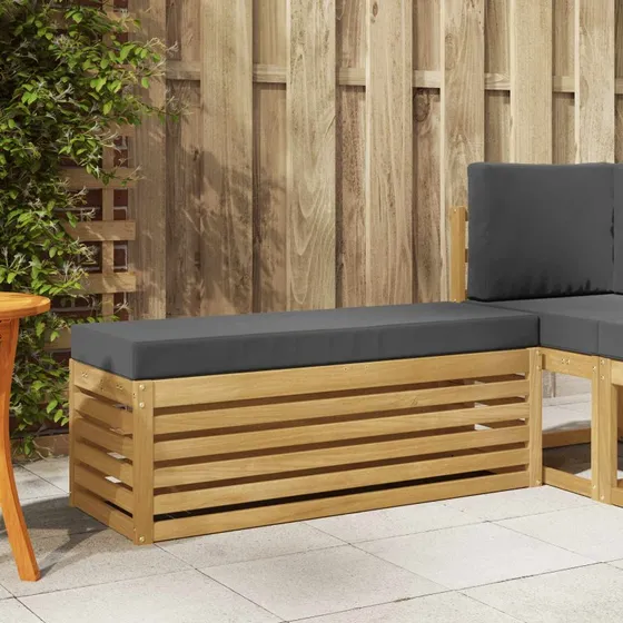 vidaXL Udendørs Sofagruppe Hvid og Antracit 115 x 43 x 45 cm