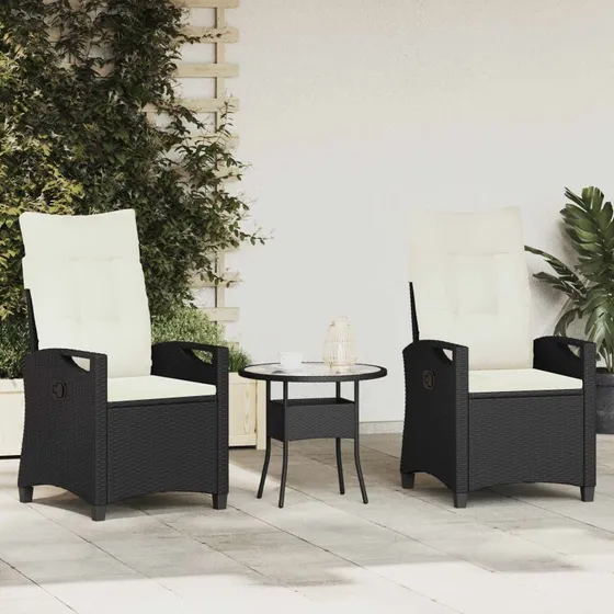 vidaXL Havestol 2 stk, Sort/Cream, 56 x 60 x 112 cm
