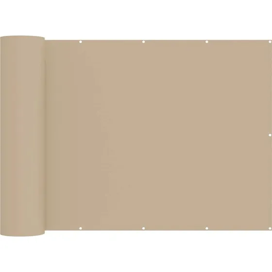vidaXL Balkon Afskærmning 180 x 600 cm Beige med PU-belægning