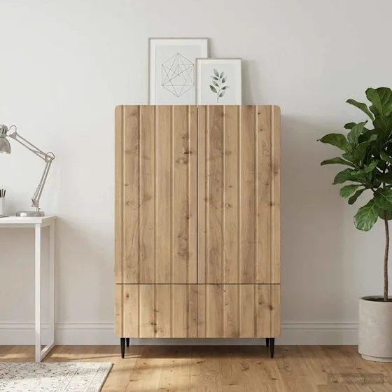vidaXL Artisan-eg Sideboard 66 x 34,5 x 97 cm Konstrueret Træ