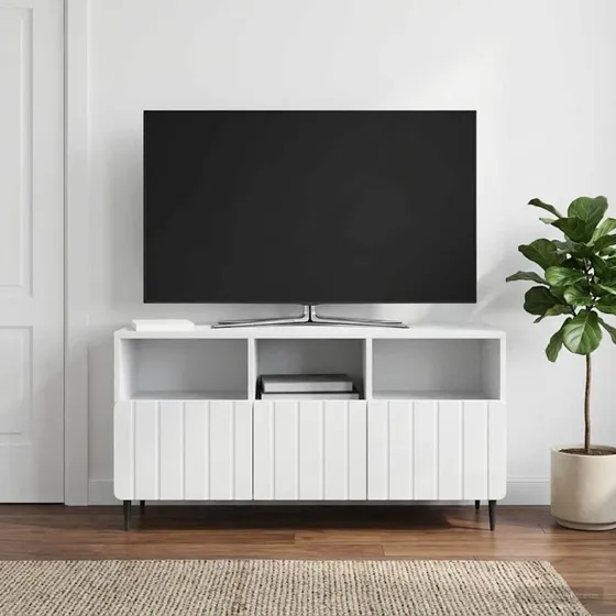 vidaXL TV-skab med skuffer, hvid, 102 x 34,5 x 50 cm