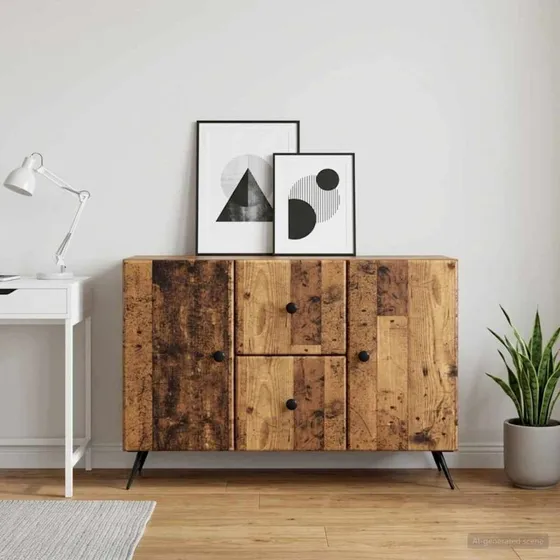vidaXL Sideboard Gammelt Træ 89 x 34,5 x 60 cm Konstrueret Træ