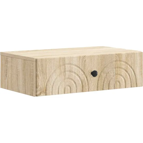 vidaXL Væghængt Sideskab Sonoma-eg 59x34,5x17 cm Konstrueret Træ