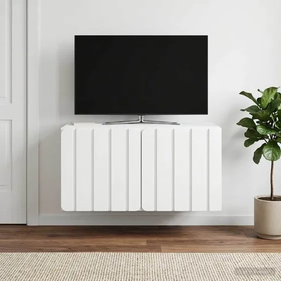 vidaXL Væghængt TV-skab 59,5 x 41 x 30 cm Hvid Konstrueret Træ
