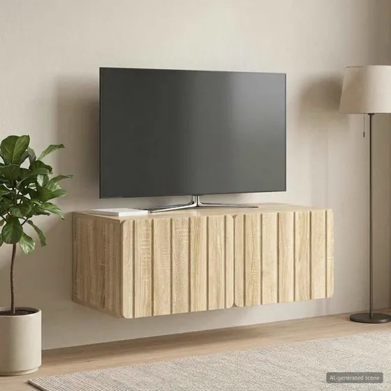 vidaXL Væghængt TV-skab Sonoma-eg 78,5 x 41 x 30 cm