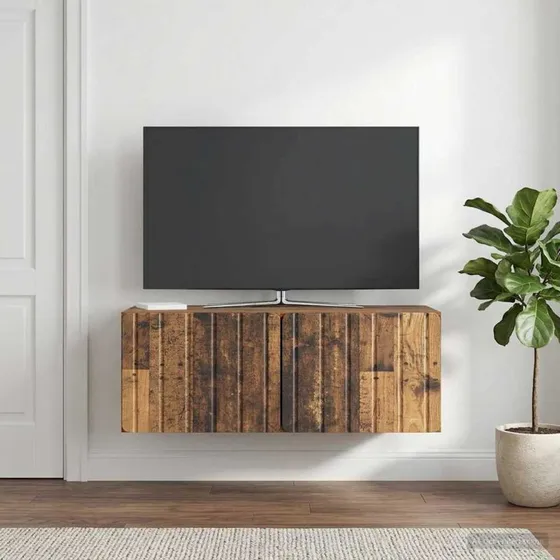 vidaXL Væghængt TV-skab 78,5 x 41 x 30 cm, gammelt træ