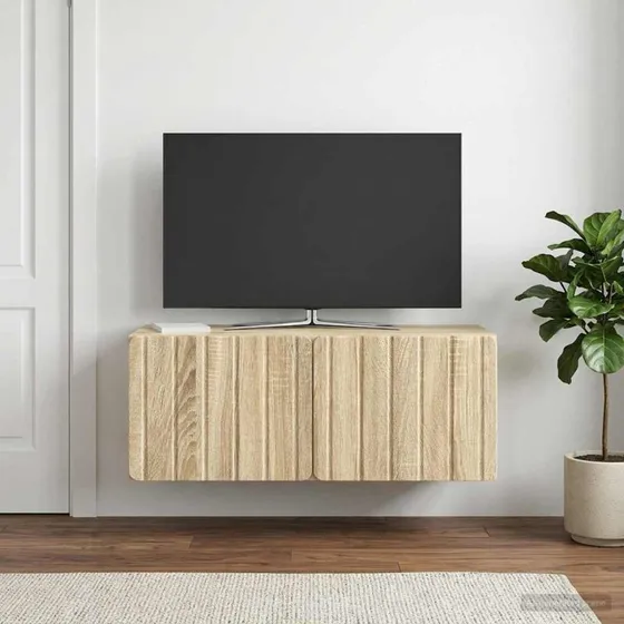 vidaXL Væghængt TV-skab Sonoma-eg 78,5 x 31 x 30 cm