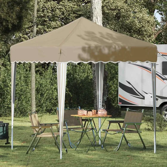 vidaXL Pop-up Festtelt 195x195x245 cm Cremefarvet Oxford Stof