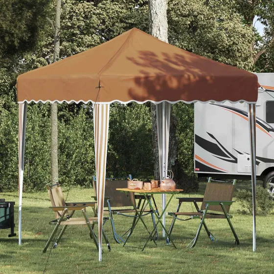 vidaXL Pop-up Festtelt 195x195x245 cm Beige Oxford Stof