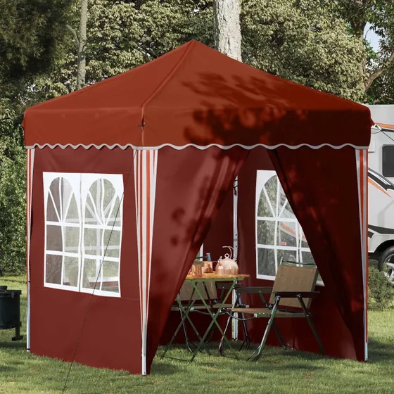 vidaXL Pop-up Festtelt 195x195x245 cm Terrakotta Oxford Stof