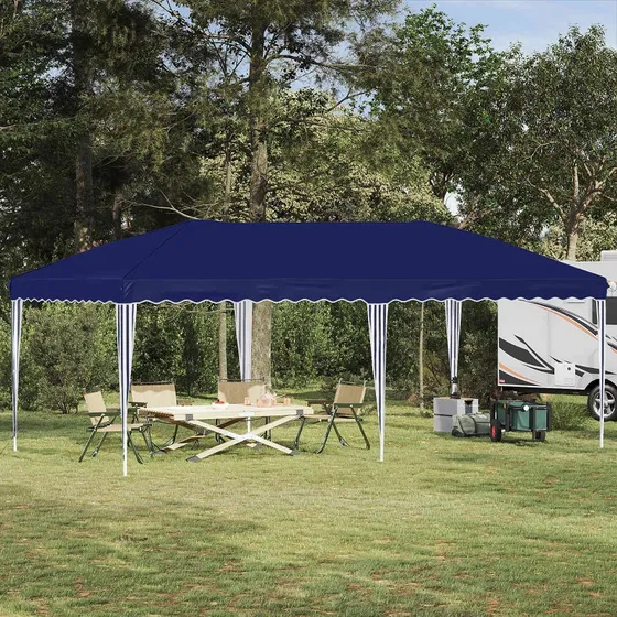 vidaXL Pop-up Festtelt 575 x 290 x 245 cm Blå, Højdejusterbart