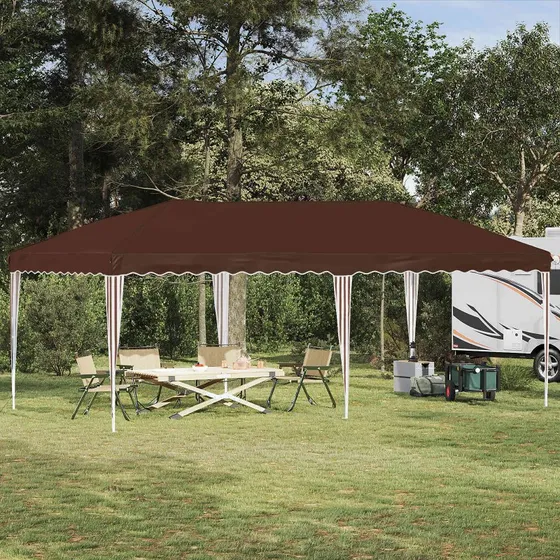 vidaXL Pop-up Festtelt 575 x 290 x 245 cm Brun